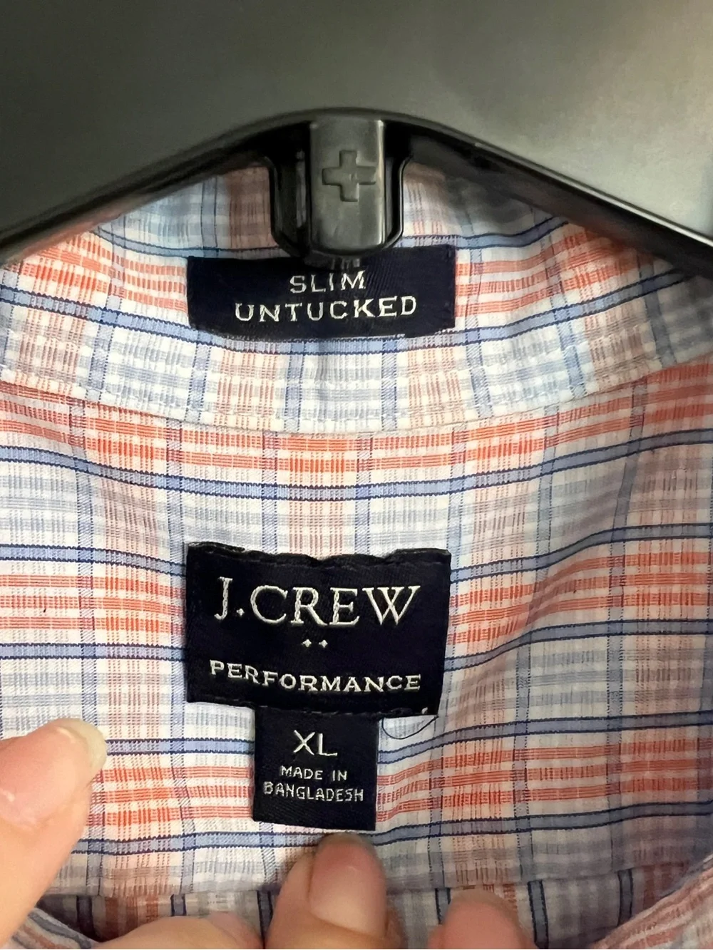 J. Crew Performance Plaid Button Down Shirt Men’s XL Preppy Coastal Office